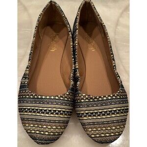 Women Refresh Fancy-01 Mixed Media Tribal Multicolored Ballet Flat size 7.5